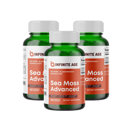 INFINITE AGE 1250mg Sea Moss Advanced Superfood Capsules – 60 Count