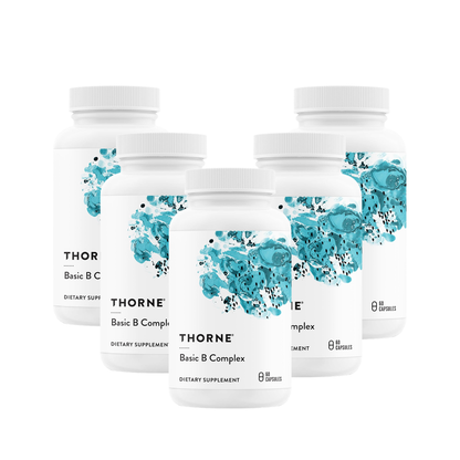 Thorne Basic B Complex, 8 Active B Vitamins & Choline, 60 Capsules