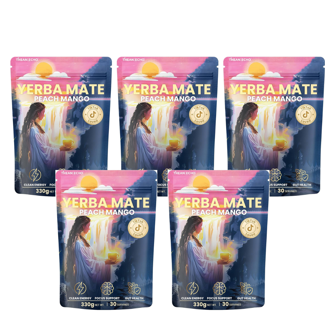 Yerba Magic Yerba Mate Energy Drink – Peach Mango – Gut Health – 30 Servings
