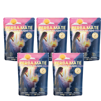 Yerba Magic Yerba Mate Energy Drink – Peach Mango – Gut Health – 30 Servings