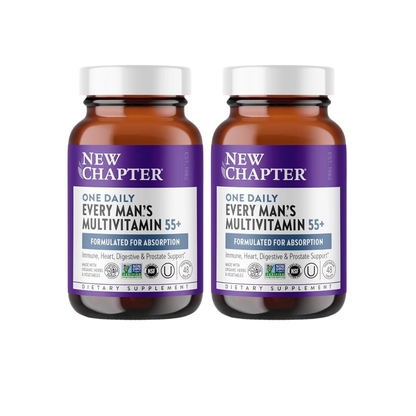 New Chapter Men’s Multivitamin 55+ – Complete Daily Support for Energy, Heart, Brain & Immune Health
