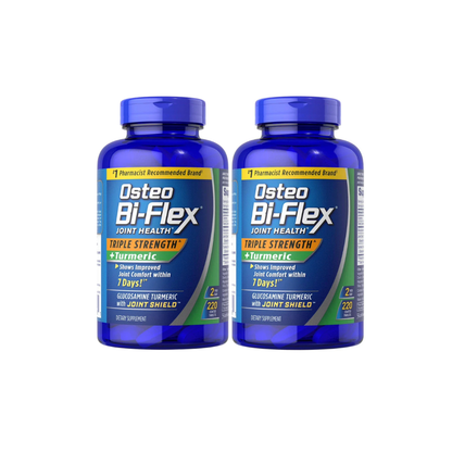 Osteo Bi-Flex Triple Strength Turmeric Joint Health Supplement – 220 Count for Advanced Joint Comfort & Mobility