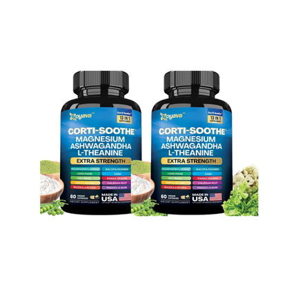 Cortisol Manager Supplement with Magnesium Glycinate, L-Theanine, Ashwagandha & Herbal Blend