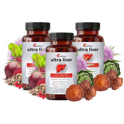 UpWellness Ultra Liver Supplement – Advanced Liver &amp; Gallbladder Support with TMG, NAC &amp; Milk Thistle (60 Capsules)