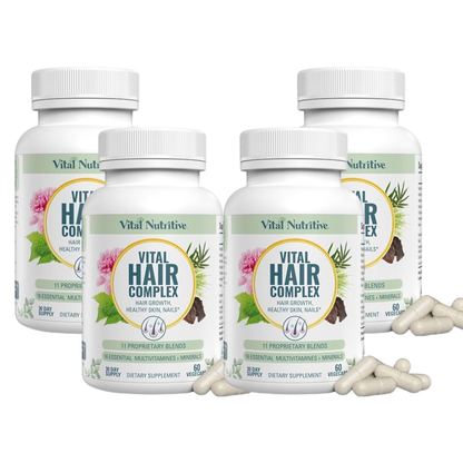 VITAL NUTRITIVE Vital Hair Complex – Biotin & Vitamin B Support for Healthy Hair, Skin & Nails (Men & Women)