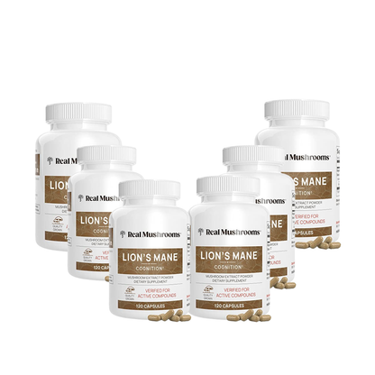 Real Mushrooms Organic Lion’s Mane Mushroom Capsules – 120 Count