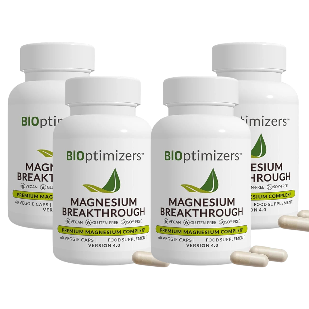 BIOptimizers Magnesium Breakthrough – 7 Forms of Magnesium for Sleep, Stress Relief &Cognitive Support (60 Capsules)