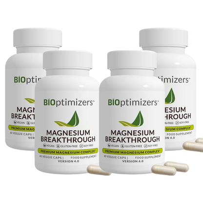 BIOptimizers Magnesium Breakthrough – 7 Forms of Magnesium for Sleep, Stress Relief &Cognitive Support (60 Capsules)
