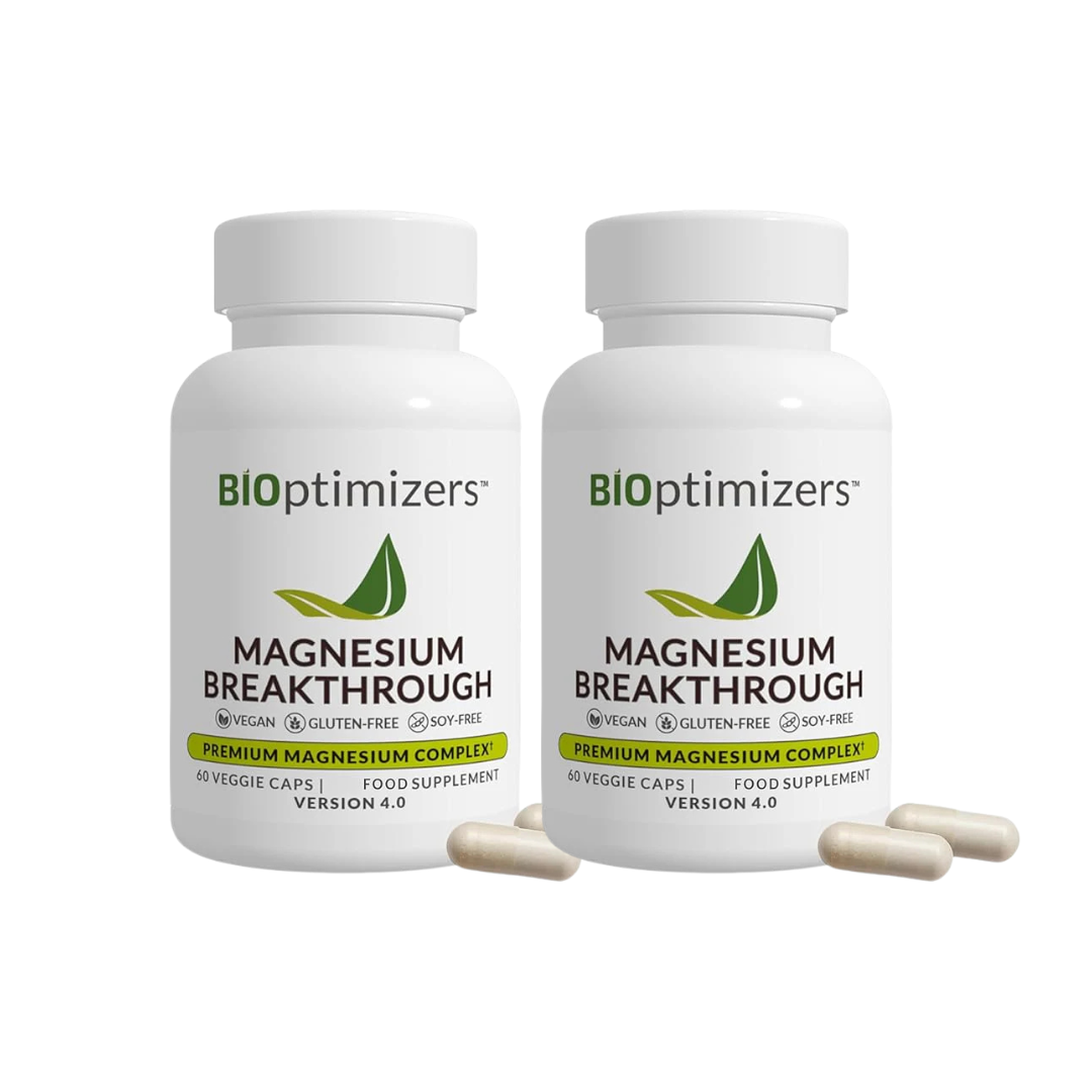 BIOptimizers Magnesium Breakthrough – 7 Forms of Magnesium for Sleep, Stress Relief &Cognitive Support (60 Capsules)