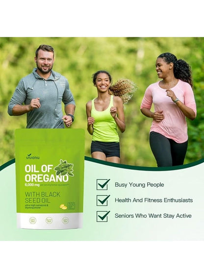 Oil of Oregano with balck seed oil-6000 mg-300 tablet