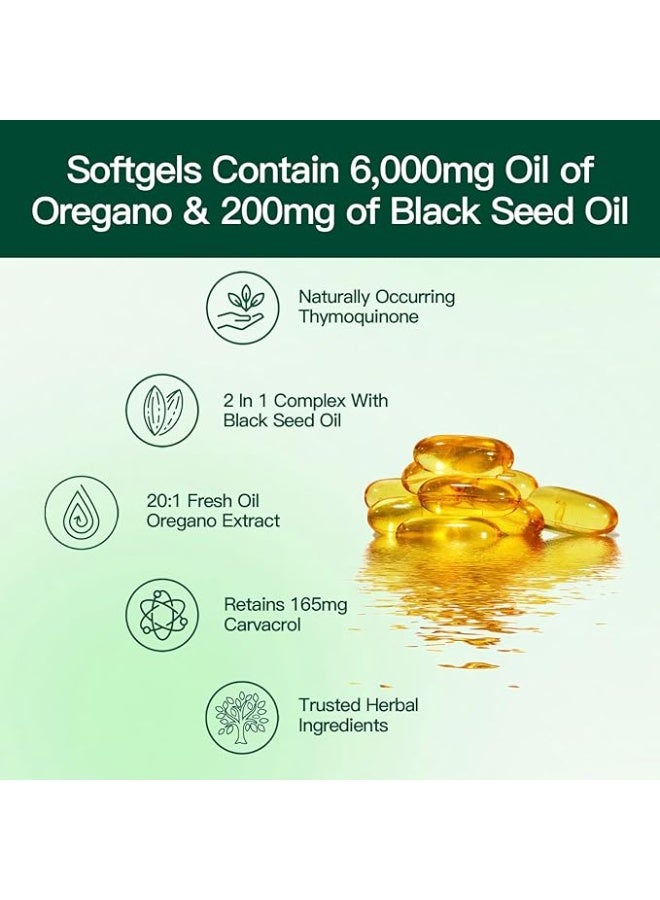 Oil of Oregano with balck seed oil-6000 mg-300 tablet