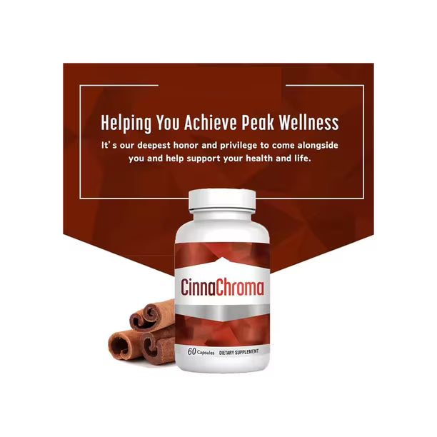 CinnaChroma 60 Cinnamon Capsules – Metabolic &amp; Cardiovascular Support with Chromium &amp; Vanadium