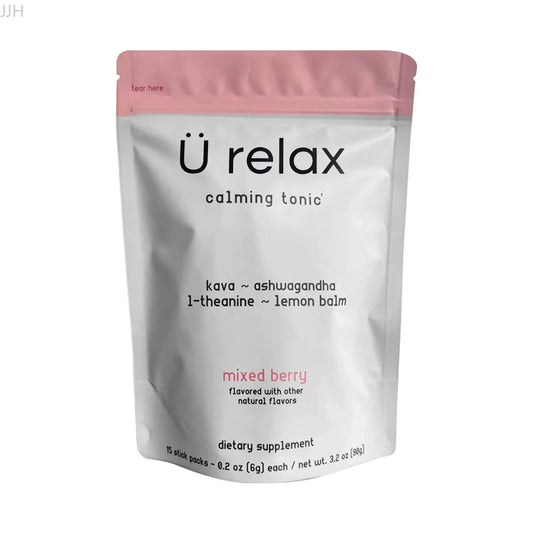 U Relax Calming Tonic Mixed Berry Flavor -15 Packets Relaxation Drink Supplement