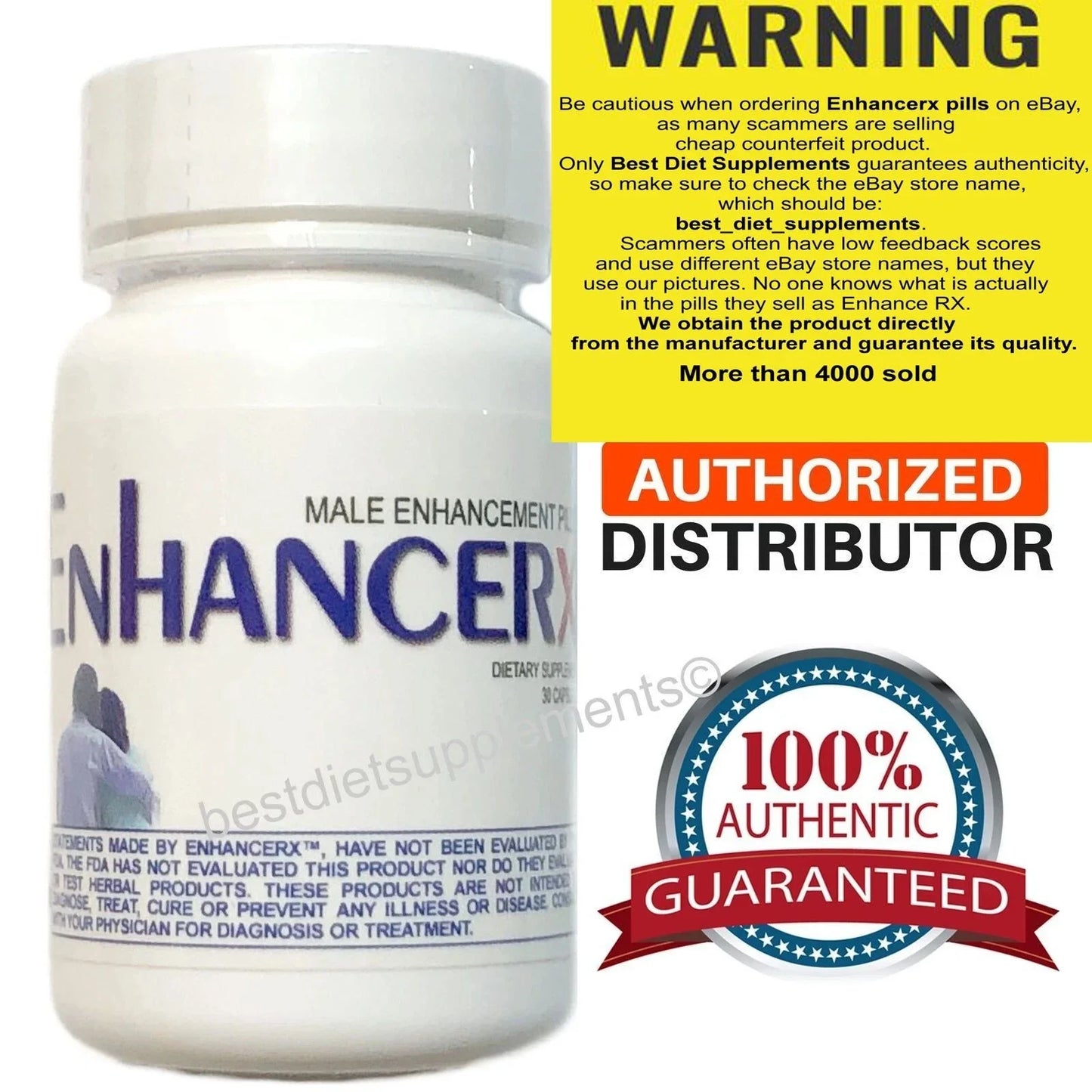 ENHANCERX Enhance RX Male Enhancement Pills – 30 Capsules | Performance, Stamina & Vitality Support Supplement for Men