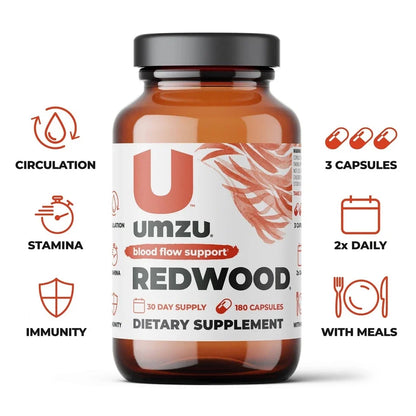 UMZU Redwood – Nitric Oxide & Advanced Circulatory Support Formula (Pack of 2)