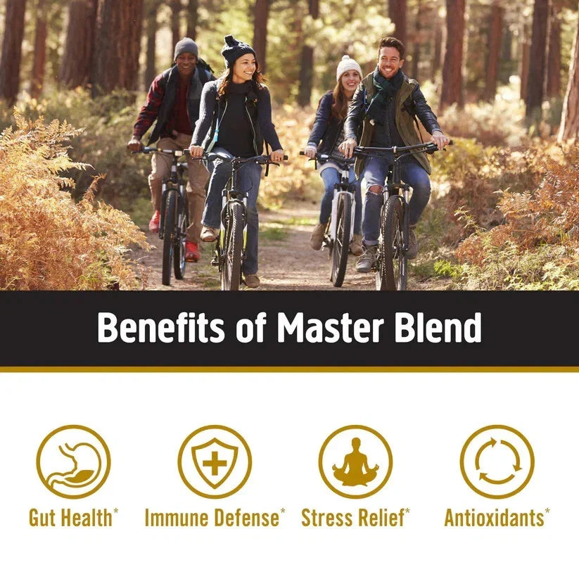 Om Mushroom Superfood Master Blend - Certified Organic Mushroom Powder - 80 Ser