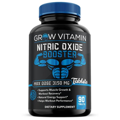 Nitric Oxide L-Arginine Pre Workout +Testosterone Booster,Muscle Pill,Amino Acid
