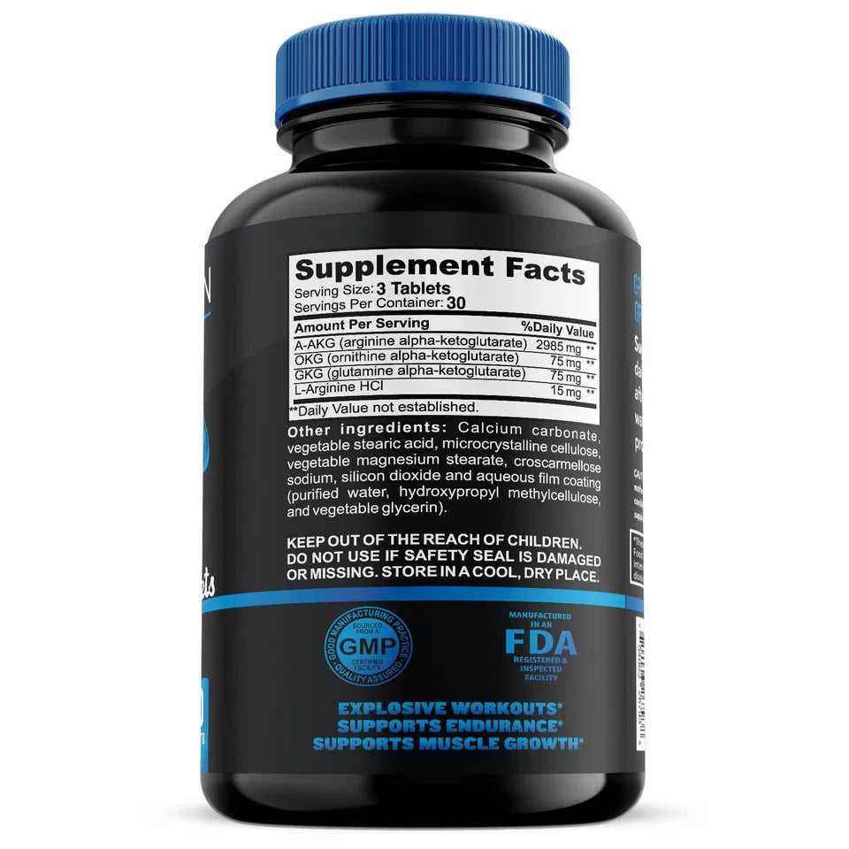 Nitric Oxide L-Arginine Pre Workout +Testosterone Booster,Muscle Pill,Amino Acid