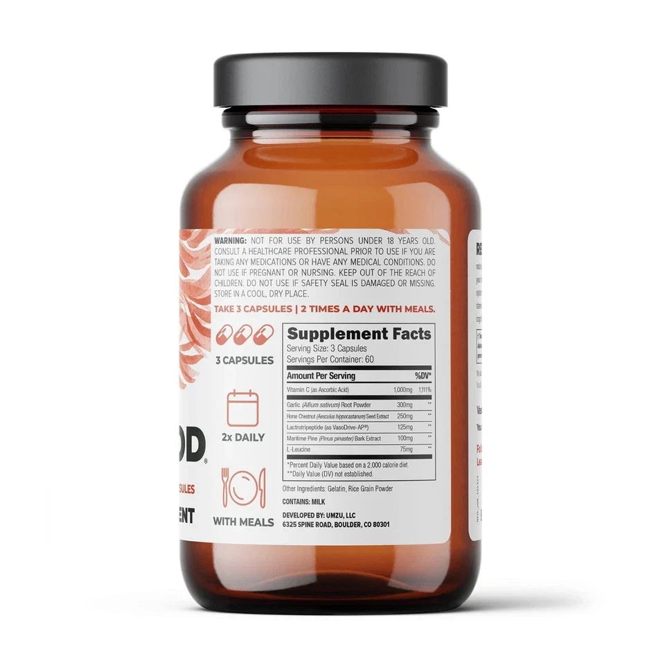 UMZU Redwood – Nitric Oxide & Advanced Circulatory Support Formula (Pack of 2)