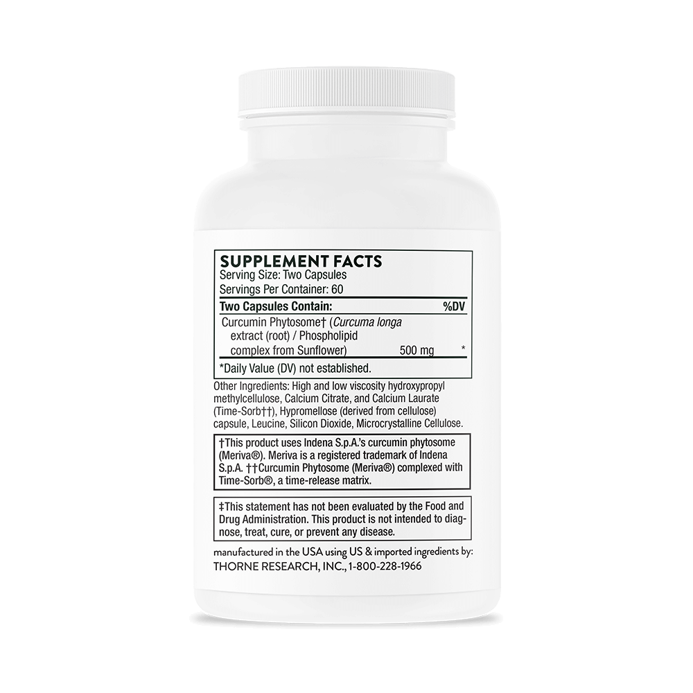 Thorne Research Meriva-SF Soy-Free Sustained-Release Curcumin Phytosome – 120 Capsules