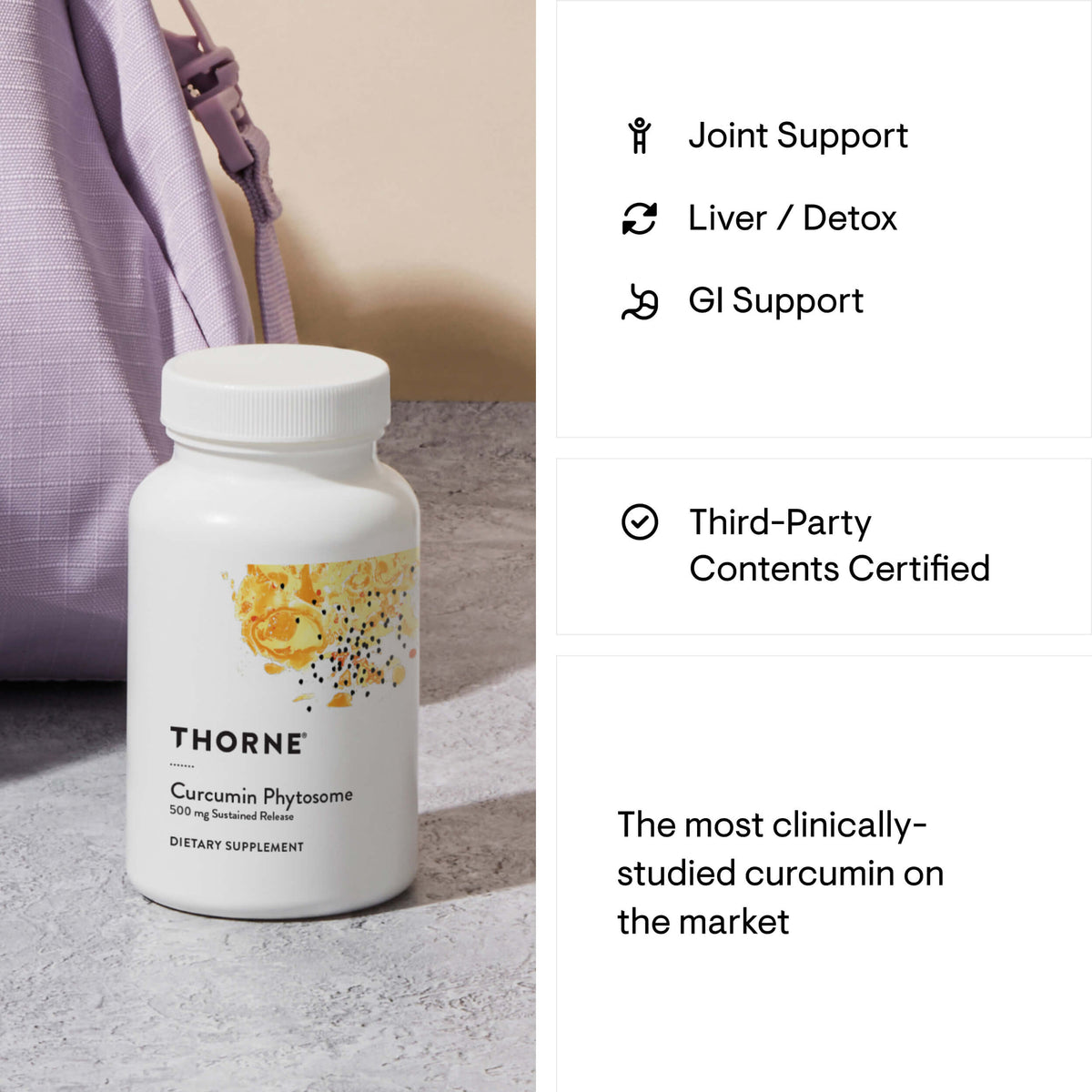 Thorne Research Meriva-SF Soy-Free Sustained-Release Curcumin Phytosome – 120 Capsules