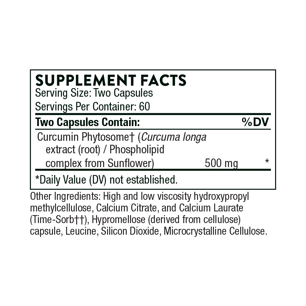 Thorne Research Meriva-SF Soy-Free Sustained-Release Curcumin Phytosome – 120 Capsules