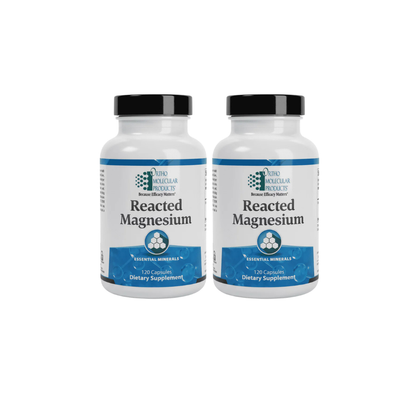Reacted Magnesium (120 ct) by Ortho Molecular Products – Highly Absorbable Magnesium Support for Muscle, Nerve &amp; Energy Health