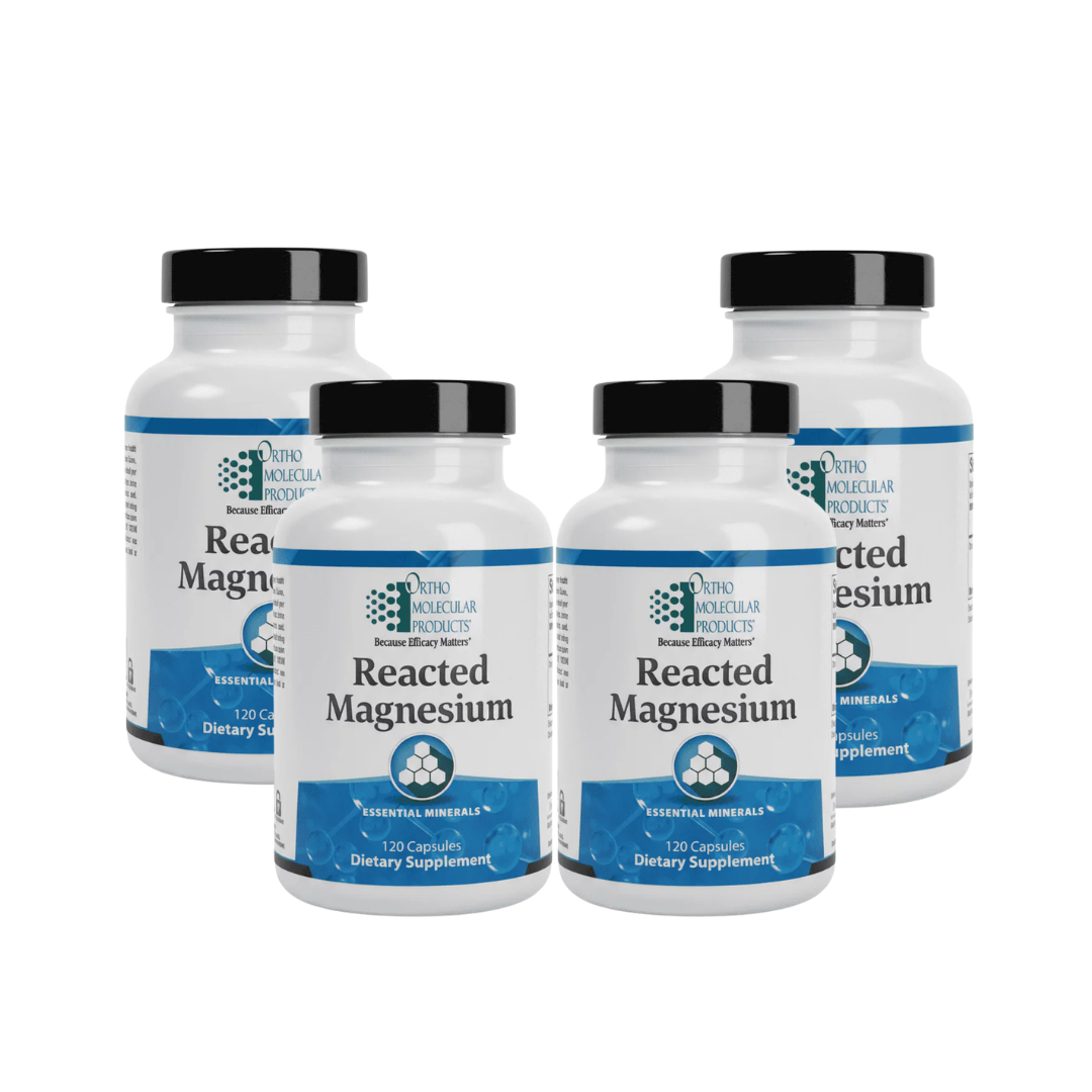 Reacted Magnesium (120 ct) by Ortho Molecular Products – Highly Absorbable Magnesium Support for Muscle, Nerve &amp; Energy Health